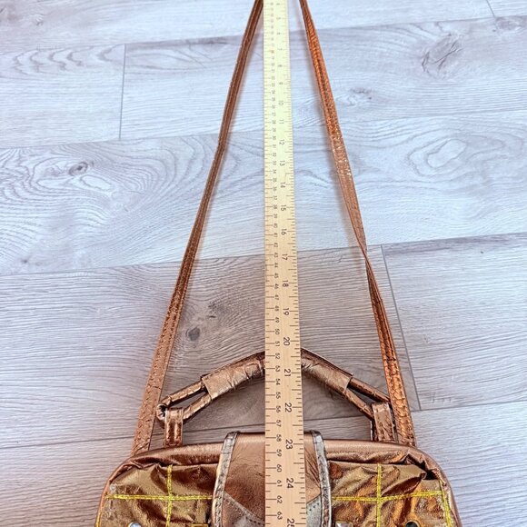 Vintage Baikal Gold Metallic Purse Retro Rhinestone Jewel Handbag Glam Party Bag - Picture 15 of 16